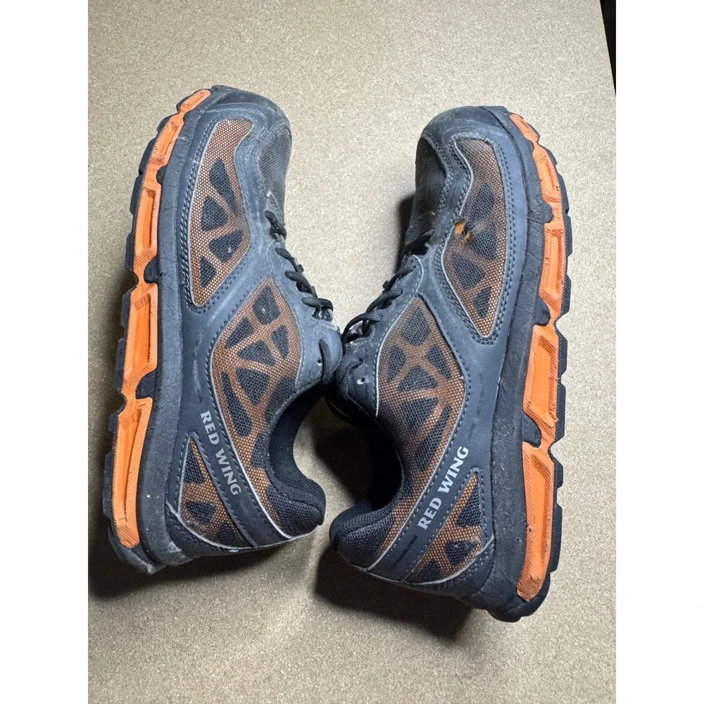 Red Wing CoolTech Athletics 6338 Mens Black Orange Safety Toe Work Shoes Size 10